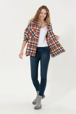 Женская красная джинсовая рубашка - U.s. polo assn фото 4