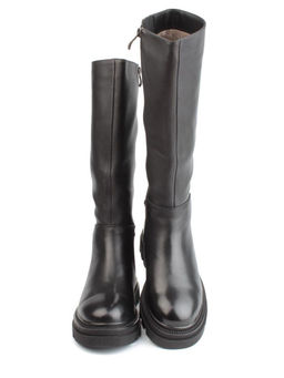 02-FK888-1M BLACK Сапоги зимние женские (натуральная кожа, байка, натуральный мех)