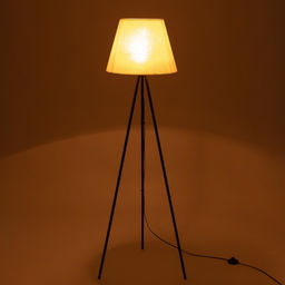 Торшер «Лаут», 1×15 Вт, Е27, чёрный/белый