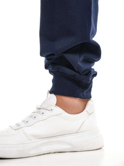 Брюки для мальчика на резинке черные 22-6002 синий