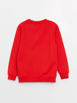 Bisiklet Yaka Arabalar Bask?l? Uzun Kollu Erkek ?ocuk Sweatshirt - Waikiki фото 2