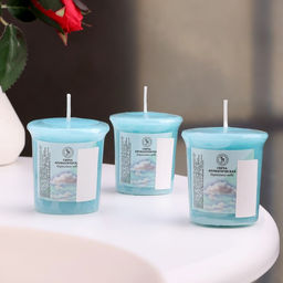 Набор свечей ароматических Turquoise sky, бирюзовое небо, 3 шт., 5×4.5 см