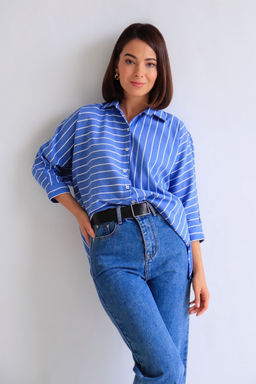 Martichelli Рубашка голубая в полоску  фото 6