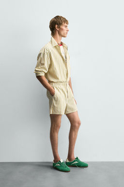EMBROIDERED STRIPED SHORTS - Zara фото 4