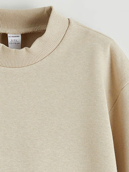 Bisiklet Yaka Erkek ?ocuk Kal?n Sweatshirt