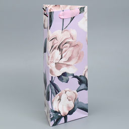 Цена за 2 шт. Пакет подарочный под бутылку, упаковка, «Нежность», 13×32×11 см