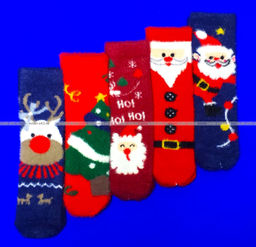 Цена за 10 пар. AMIGOBS носки женские НОРКА "НОВОГОДНИЕ ПУШИСТИКИ"