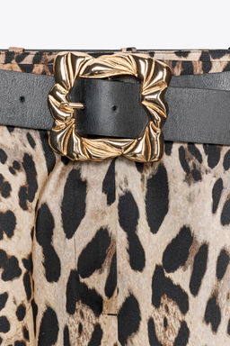 SATIN WIDE-LEG TROUSERS WITH BELT