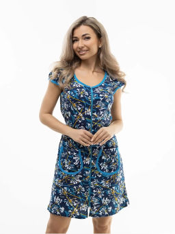 Халат женский, цвет синий