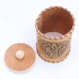 Туес «Медведь», 8×8×12, береста