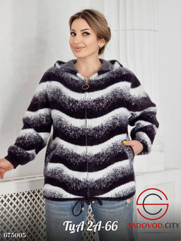 Кардиган пушистый с капшоном