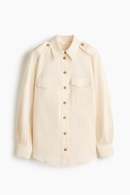 Camisa cargo en mezcla de lino