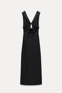 MIDI DRESS WITH KNOT DETAIL ON THE BACK - Zara фото 7