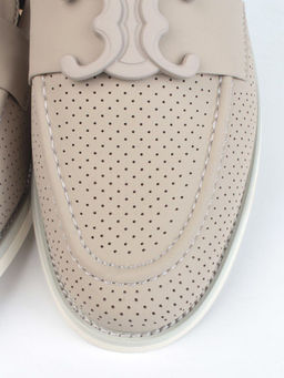 06-PDJ72-2 GRAY/GREEN Туфли женские (натуральная кожа) - Фабричный китай фото 10