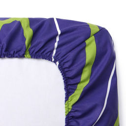 Простыня на резинке Этель Зелено-синие зигзаги 160*200*25, поплин, 125г/м2  фото 3