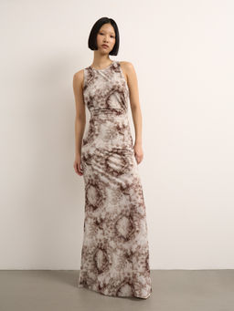 Платье с вырезом халтер из сетки - Mollis фото 2