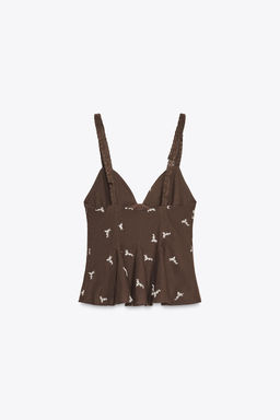 PEPLUM EMBROIDERED TOP - Zara фото 6