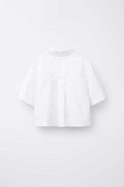 CAMISA POPEL?N FLOR BORDADA / Blanco - Zara фото 2