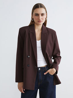 Kruvaze Yaka Kad?n Blazer Ceket