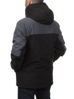8875 BLACK GRAY Куртка мужская зимняя облегченная (130 гр. холлофайбер) - Фабричный китай фото 8