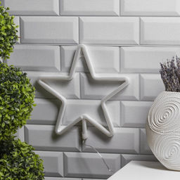 Неоновая вывеска Звезда 28?28 см, батарейки ААх3 (не в комплекте), USB, свечение голубое - Luazon lighting фото 2