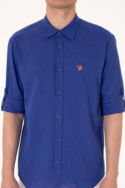 Erkek Mavi Uzun Kollu Basic G_mlek Sepette S_rpriz _ndirim - U.s. polo assn фото 6