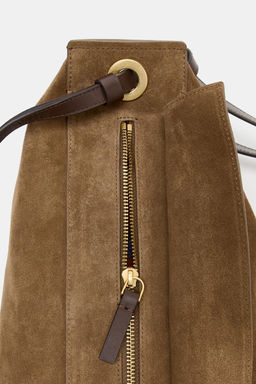 SACA PIEL ALARGADA / ARENA/MARR?N