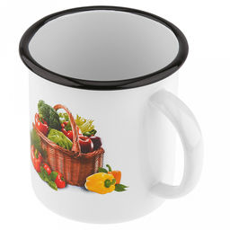 "Сентябрь" Кружка эмалированная 1л, д10,5см, h12см, белый (Россия)