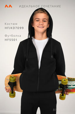 Теплый детский костюм из футера трехнитки с начесом Happyfox