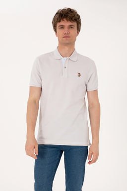 Erkek Slim Fit Polo Yaka A__k Gri Basic Ti__rt Sepette S_rpriz _ndirim