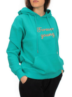 A-02 TURQUOISE Худи женское (85% хлопок, 15% полиэстер)