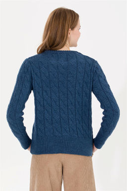 U. S. Polo Assn Женский синий свитер с круглым вырезом - U.s. polo assn фото 11