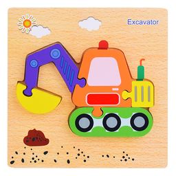 Пазл-вкладыш Экскаватор