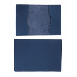 Обложка для паспорта Croco-П-1100 натуральная кожа синий бергамо (47) 264579