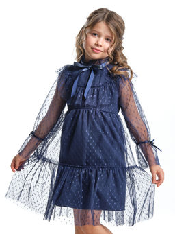 Платье для девочки нарядное детское праздничное	 UD 7360 синий - Mini maxi фото 12