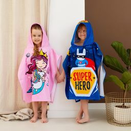 Полотенце-пончо детское махровое Крошка Я Русалочка 60х120см, 100% хлопок, 300гр/м2  фото 18