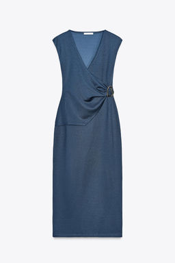 TWILL WRAP DRESS - Zara фото 5