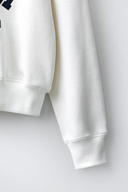 SUDADERA JOGGING TEXTO / Blanco - Zara фото 5