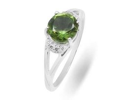 Кольцо из серебра султанит, Лили
