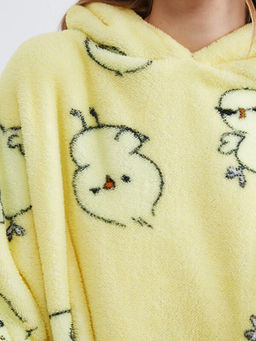 Kap??onlu Oversize Kad?n Pel?? Pijama ?st?