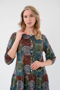 Платье женское из кулирки Софи спилы зеленые - Амадэль фото 8