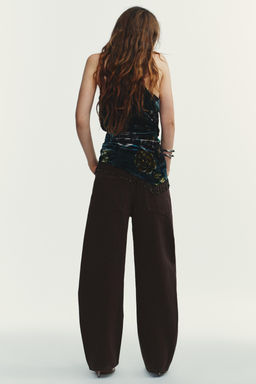 JEANS TRF BAGGY BARREL TIRO MEDIO / Marr?n - Zara фото 15