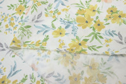 Сатин Лиат - горчичные цветы, (комп), ш.2.35м, хлопок-100%, 110гр/м.кв - Купава фото 5