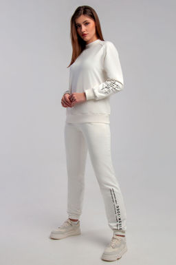 Арт. 2532 Костюм с брюками женский 44-50 (4 шт) Цвет:верх-молочный, низ-молочный - Калинка фото 14