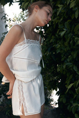 LACE LADDER STITCH TOP - Zara фото 2