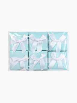 Набор коробочек подарочных 6 шт. под кольцо «Тиффани» 5×5, цвет бирюзовый (3593346)