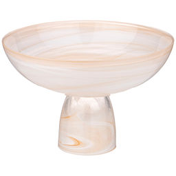 БЛЮДО НА НОЖКЕ MURANO AMBER, 21СМ