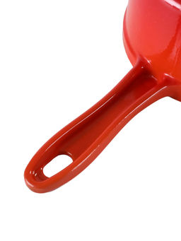 52850 GIPFEL Ковш MAJOLICA FLAME 17х14см, 1,3 л из чугуна с эмалированным покрытием, с крышкой. Цвет: оранжевый. - Werner фото 14