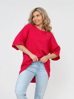 Футболка женская, цвет красный