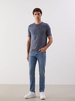 Bisiklet Yaka Bask?l? Erkek Ti??rt